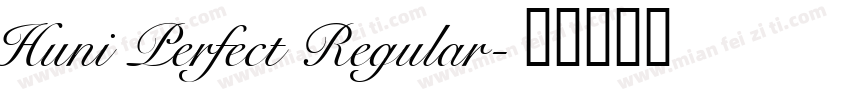Huni Perfect Regular字体转换